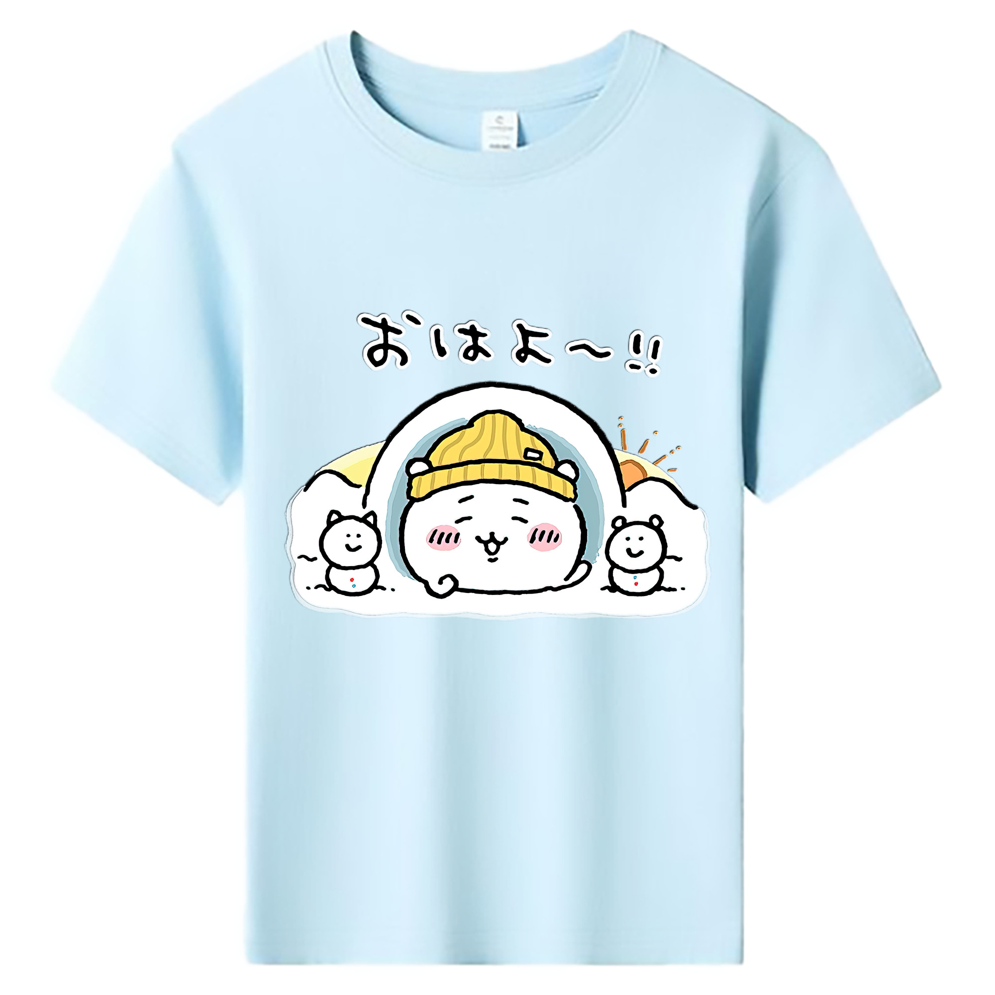 （画像用） ちいかわ ちいかわ Chii-kawa chiikawa 綿100％キッズTシャツ（フロントプリント）